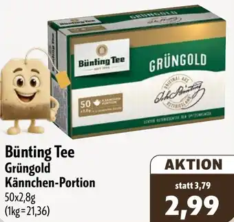 Aktiv Irma Bünting Tee Grüngold Kännchen-Portion Angebot