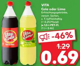 Kaufland VITA Cola oder Limo Angebot