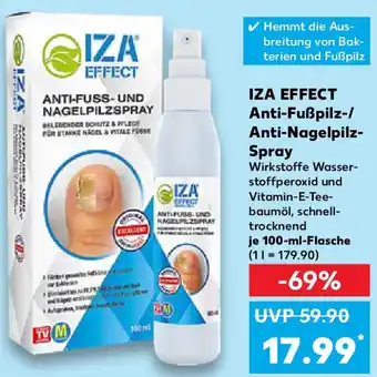 Kaufland IZA EFFECT Anti-Fußpilz-/ Anti-Nagelpilz Spray Angebot