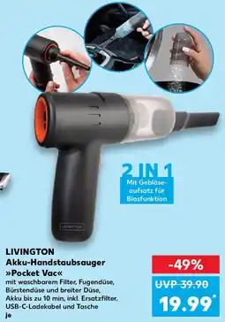 Kaufland LIVINGTON Akku-Handstaubsauger Pocket Vac Angebot