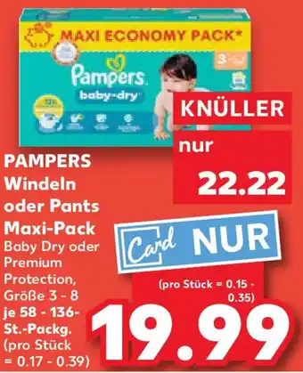 Kaufland PAMPERS Windeln oder Pants Maxi-Pack Angebot