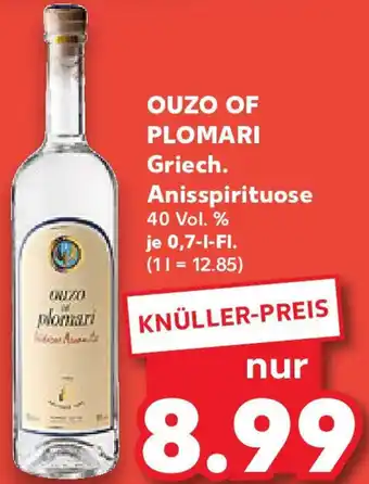 Kaufland OUZO OF PLOMARI Griech. Anisspirituose Angebot