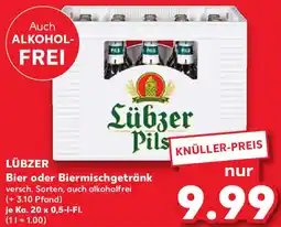 Kaufland LÜBZER Bier oder Biermischgetränk Angebot