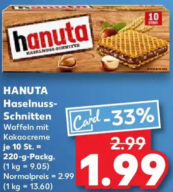 Kaufland HANUTA Haselnuss Schnitten Angebot