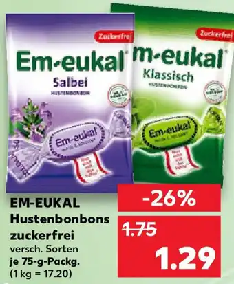 Kaufland EM-EUKAL Hustenbonbons zuckerfrei Angebot