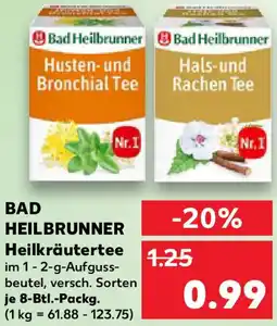 Kaufland BAD HEILBRUNNER Heilkräutertee Angebot