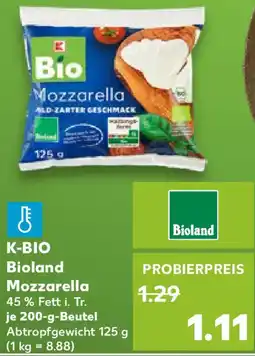 Kaufland K-BIO Bioland Mozzarella Angebot
