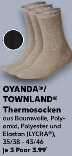 Kaufland OYANDA/ TOWNLAND Thermosocken Angebot