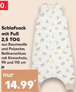 Kaufland Schlafsack mit Fuß 2,5 TOG Angebot