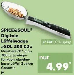 Kaufland SPICE&SOUL Digitale Löffelwaage SDL 300 C2 Angebot