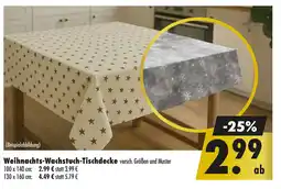 Mäc Geiz Weihnachts-Wachstuch-Tischdecke Angebot