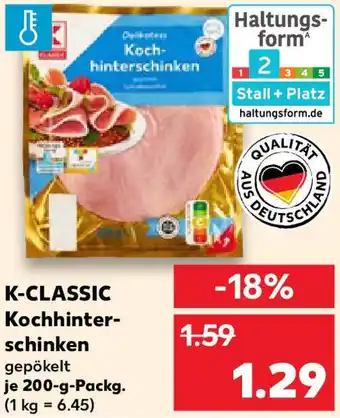Kaufland K-CLASSIC Kochhinterschinken Angebot