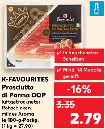 Kaufland K-FAVOURITES Prosciutto di Parma DOP Angebot