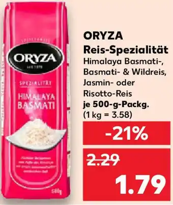 Kaufland ORYZA Reis-Spezialität Angebot