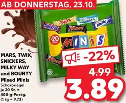 Kaufland MARS, TWIX, SNICKERS, MILKY WAY und BOUNTY Mixed Minis Angebot