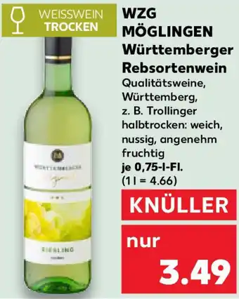 Kaufland WZG MÖGLINGEN Württemberger Rebsortenwein Angebot