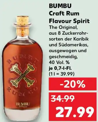 Kaufland BUMBU Craft Rum Flavour Spirit Angebot