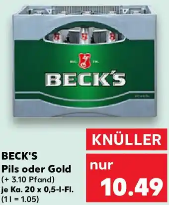 Kaufland BECK'S Pils oder Gold Angebot