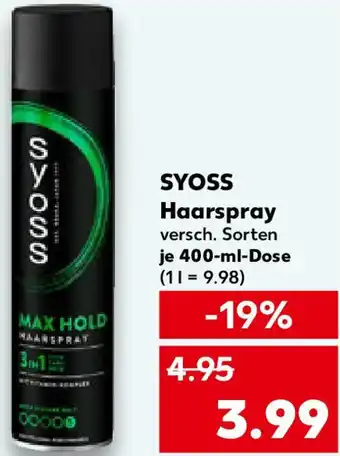 Kaufland SYOSS Haarspray Angebot