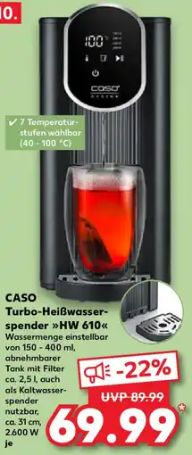 Kaufland CASO Turbo-Heißwasserspender HW 610 Angebot