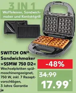 Kaufland SWITCH ON Sandwichmaker SSMW 750 D2 Angebot