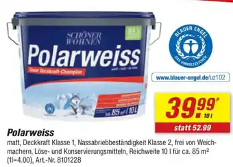 toom Baumarkt SCHÖNER WOHNEN Polarweiss Angebot