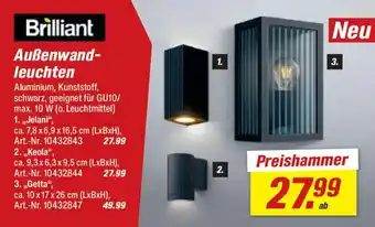 toom Baumarkt Brilliant Außenwandleuchten Angebot