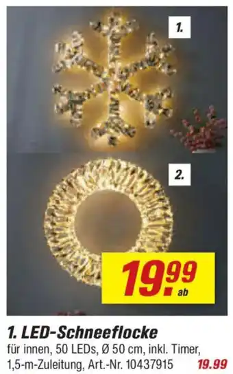 toom Baumarkt 1. LED-Schneeflocke Angebot