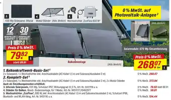 toom Baumarkt 1. Balkonkraftwerk-Basis-Set Angebot