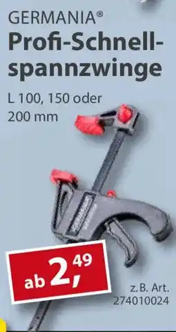 Sonderpreis Baumarkt GERMANIA Profi-Schnell- spannzwinge Angebot