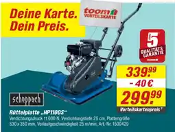 toom Baumarkt scheppach Rüttelplatte ,,HP1100S" Angebot