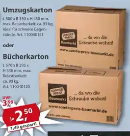 Sonderpreis Baumarkt Umzugskarton oder Bücherkarton Angebot