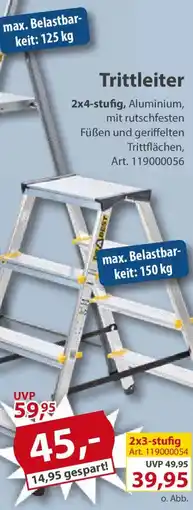 Sonderpreis Baumarkt Trittleiter 2x4-stufig Angebot
