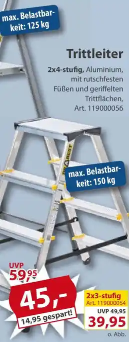 Sonderpreis Baumarkt Trittleiter 2x4-stufig Angebot