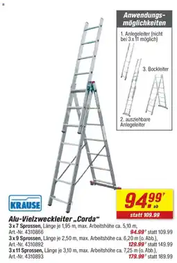 toom Baumarkt KRAUSE Alu-Vielzweckleiter ,,Corda" Angebot