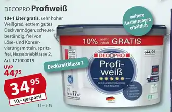 Sonderpreis Baumarkt DECOPRO Profiweiß Angebot