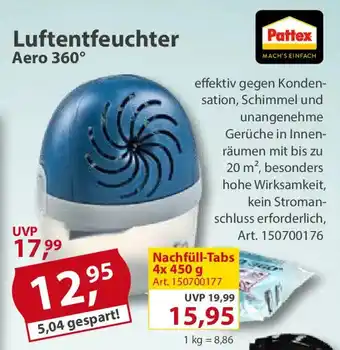 Sonderpreis Baumarkt Pattex Luftentfeuchter Aero 360° Angebot