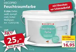 Sonderpreis Baumarkt DECOPRO Feuchtraumfarbe Angebot