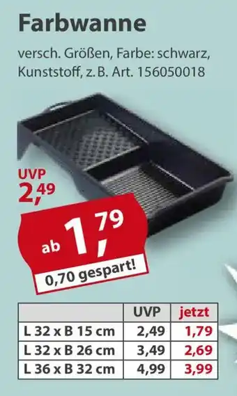 Sonderpreis Baumarkt Farbwanne Angebot