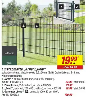 toom Baumarkt Einstabmatte „Arne“/„Bent" Angebot