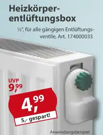 Sonderpreis Baumarkt Heizkörper- entlüftungsbox Angebot