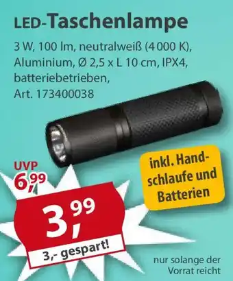 Sonderpreis Baumarkt LED-Taschenlampe Angebot