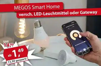 Sonderpreis Baumarkt MEGOS Smart Home versch. LED-Leuchtmittel oder Gateway Angebot