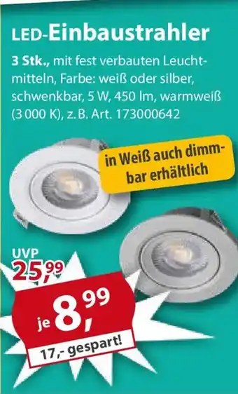 Sonderpreis Baumarkt LED-Einbaustrahler Angebot