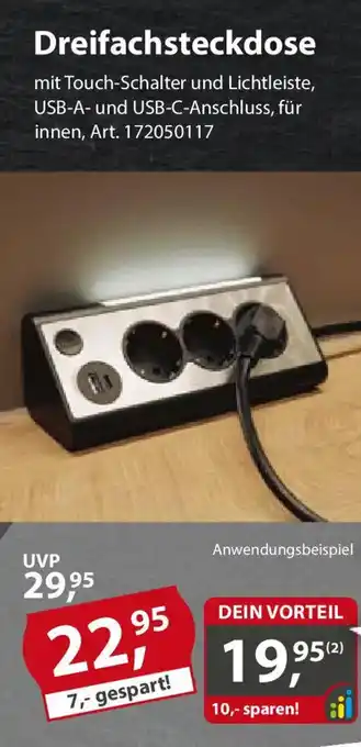 Sonderpreis Baumarkt Dreifachsteckdose Angebot