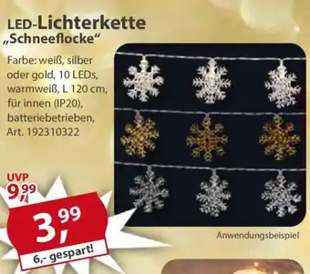 Sonderpreis Baumarkt LED-Lichterkette ,,Schneeflocke" Angebot