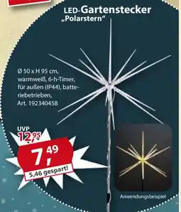 Sonderpreis Baumarkt LED-Gartenstecker ,,Polarstern" Angebot