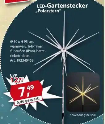 Sonderpreis Baumarkt LED-Gartenstecker ,,Polarstern" Angebot