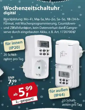 Sonderpreis Baumarkt Wochenzeitschaltuhr digital Angebot