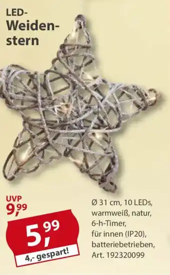 Sonderpreis Baumarkt LED- Weiden- stern Angebot